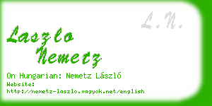 laszlo nemetz business card